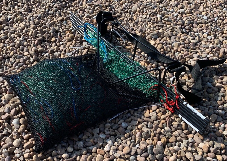 8z 25YRD HEAVY DUTY LONGNET COMPLETE BASKET SYSTEM RABBITING FERRETING ...