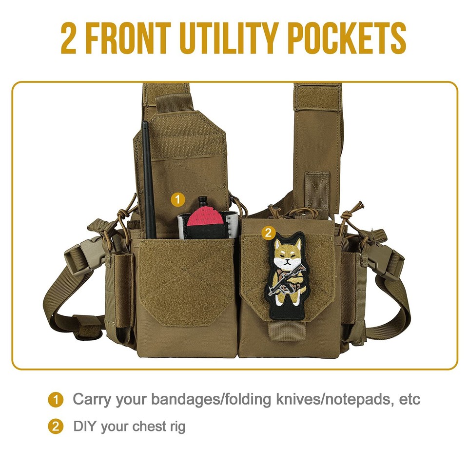 Tactical Chest Rig, Adjustable&Detachable Molle Chest Rigs eBay