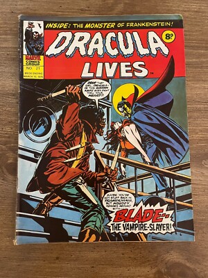 Dracula Lives # 21 Marvel Comics Magazine UK Version Blade Tomb