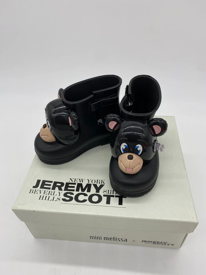 Mini Melissa + Jeremy Scott Mono Botas de Lluvia de Goma Bebé Talla 5 6/7 7/8 9 Foto 3 de 4