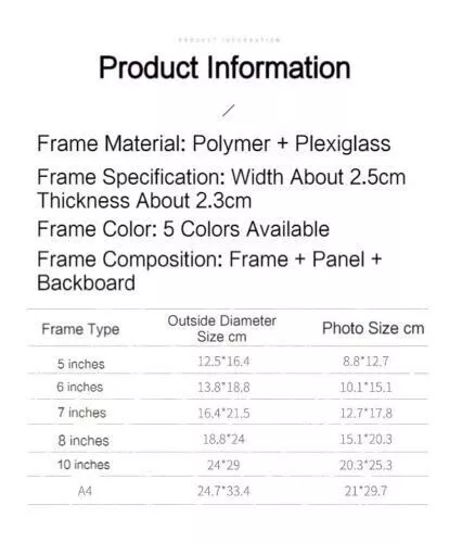 Photo Frames Set Picture Frame Family Wall Art Picture Painting Holder Set Home - Picture 211 of 245