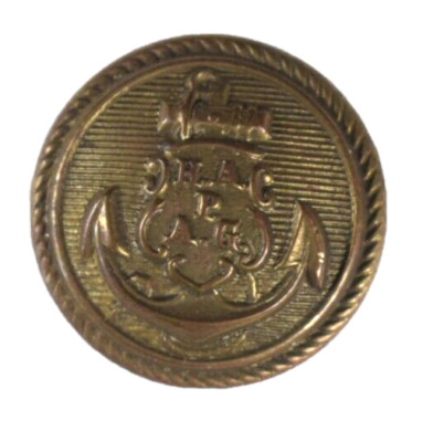 1870s-90s Hamburg Amerikanische HAPAG German Steamship Crew Uniform Button 3 N3C