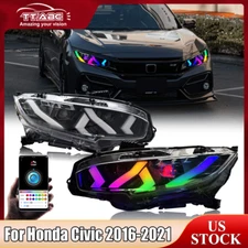 RGB LED Headlights Assembly for Honda Civic Sedan 2016-2021 Head Front Lamp DRL