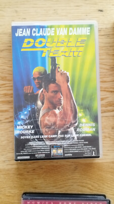 VHS Double Team Jean Claude Van Damme JCVD K7 Video Rare Rodman Rourke Tsui Hark