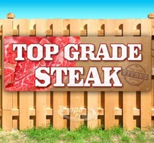 TOP GRADE STEAK Advertising Vinyl Banner Flag Sign Many Sizes SB10206
