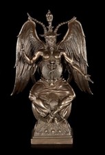 Baphomet Figur - bronziert groß - Gothic Dämon Satan Altar Ritualgegenstand
