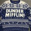 thumbnail 5 - DUNDER MIFFLIN The Office Ugly Xmas Christmas Sweater Blue Holiday Knit Medium