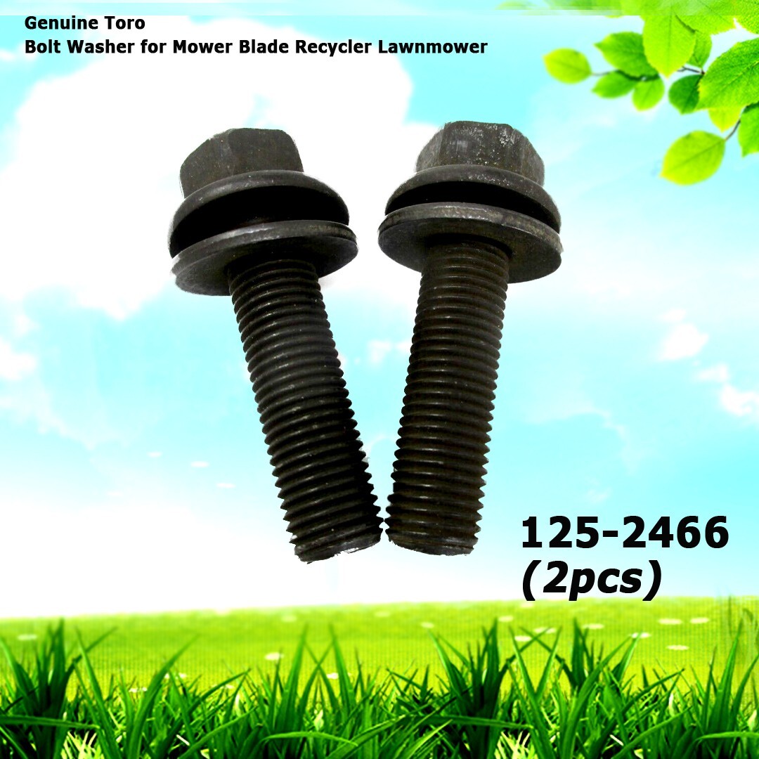 2 Genuine Toro 125-2466 Bolt Washer for Mower Blade Recycler