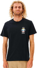 Rip Curl BLACK Men's Search Icon Short Sleeve Tee, US Small