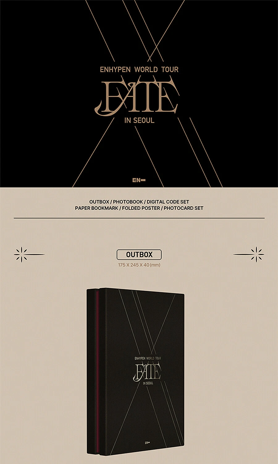 ENHYPEN WORLD TOUR FATE [OTHER STORIES+IN SEOUL SET] 2 Book+14