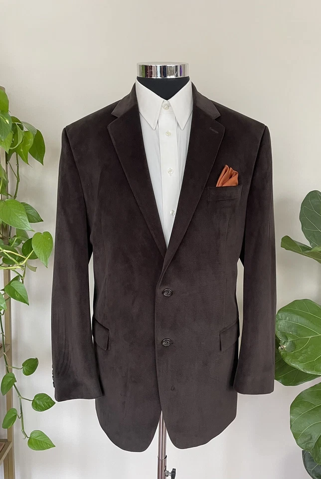 Ralph Lauren Mens Two Button Blazer Velvet Corduroy Sport Coat Jacket Size 46L - Image 2 of 4