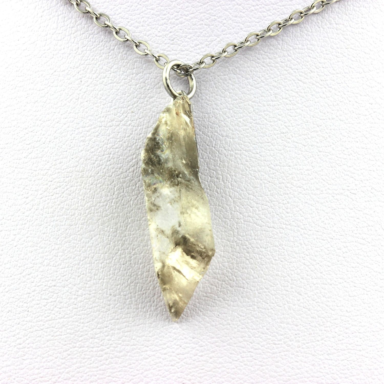Collier Gypse brut de Marcieu Isère | Pendentif minéraux véritables 10 ct