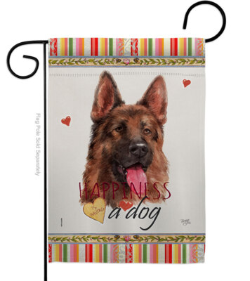 German Shepherd Red Happiness Is Having A Dog Flag