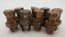 Lot of 8 Copper Split Bolt Connectors S-2 14-2 STR CU Grounding Bonding Lug