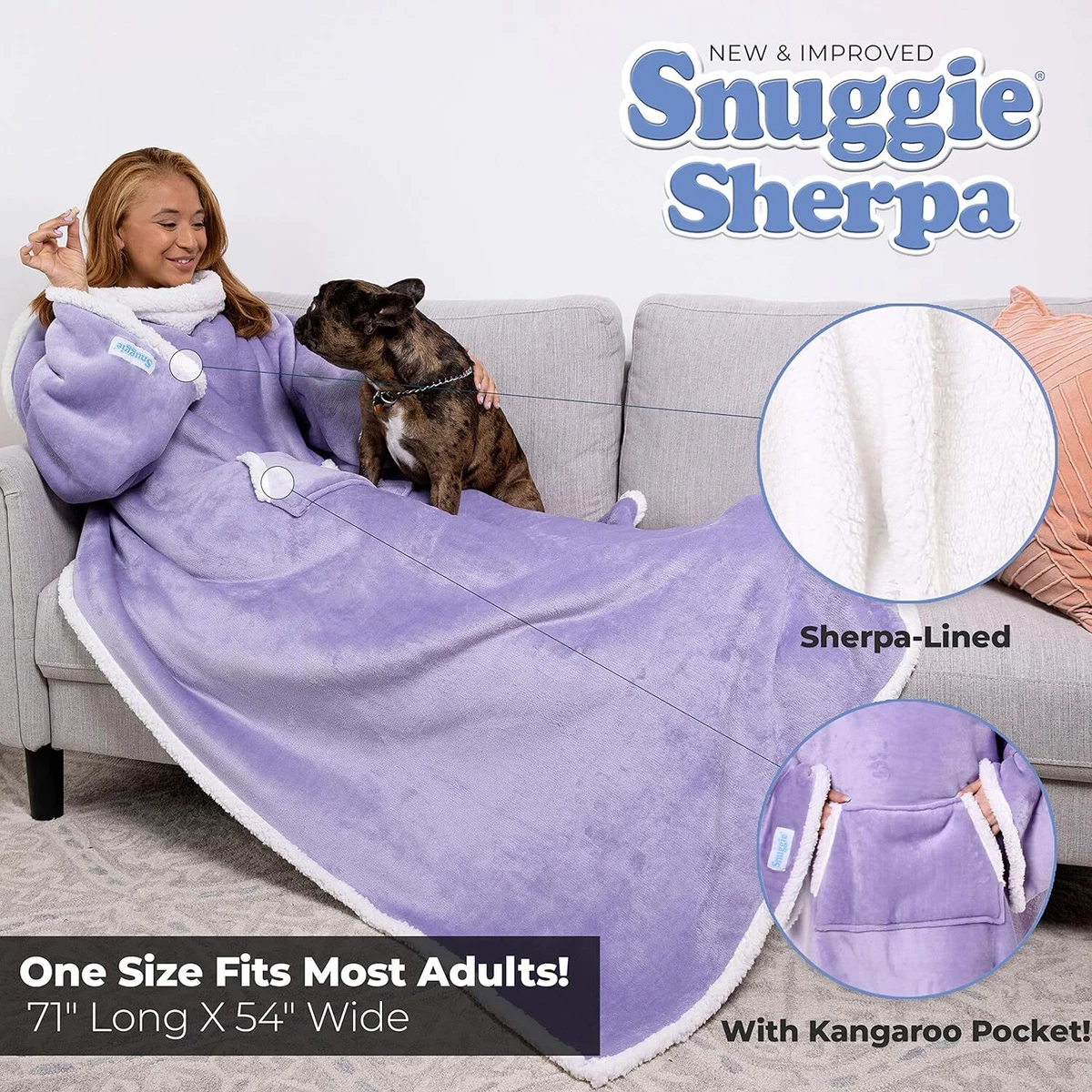 Snuggie Sherpa The New Improved Wearable Blanket That Has
