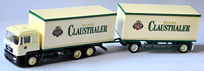 MAN F2000 Koffer Sattelzug CLAUSTHALER Brauerei 1:87 Albedo