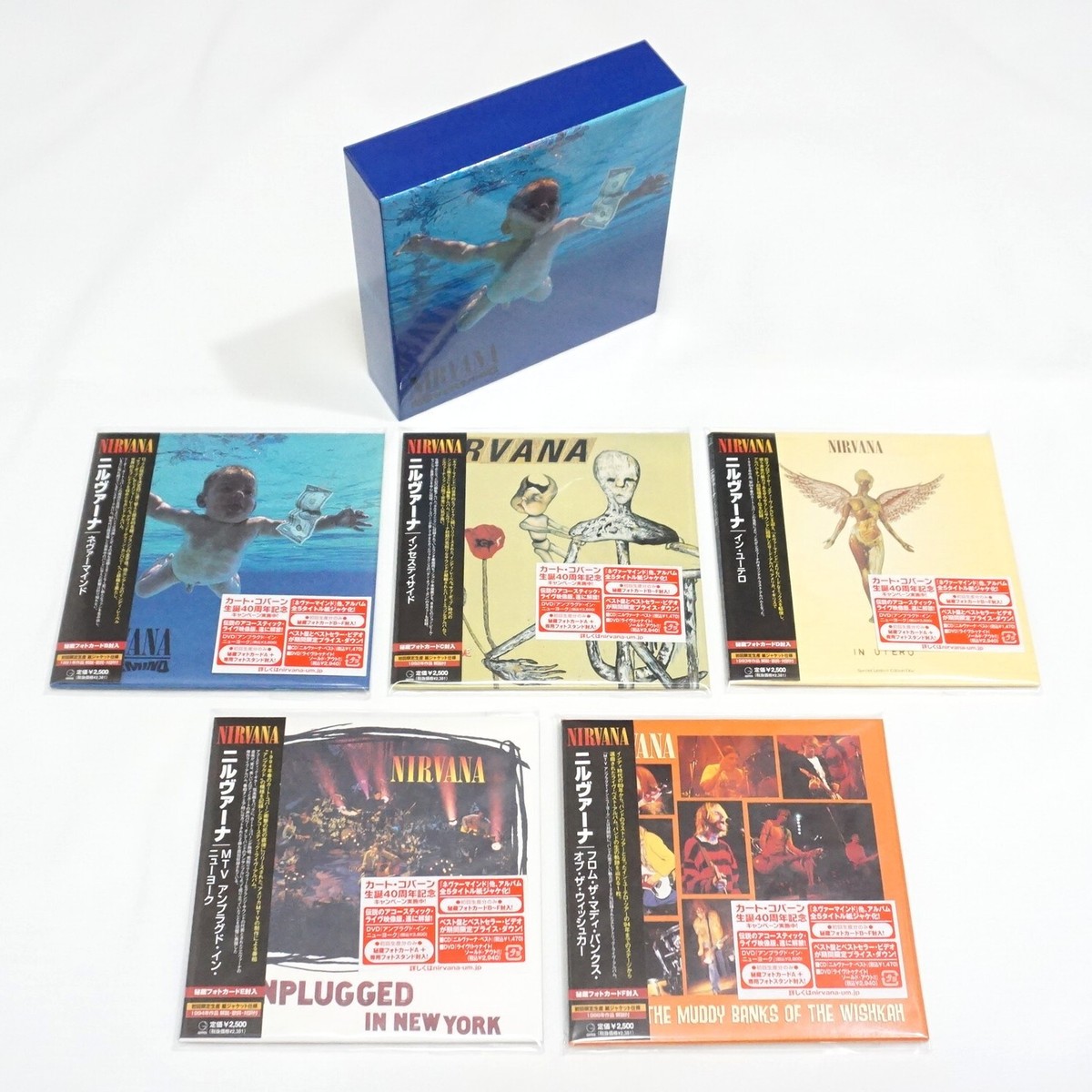 Nirvana SHM-CD 4枚セット　 おまけ付き Nirvana - Mini LP CD 5 Titles Set + Promo Box Replica Paper Sleeve