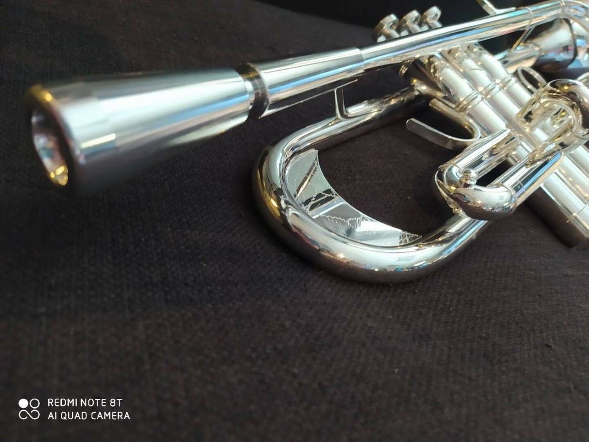 トランペット berkeley Berkeley 5'3/8 Big Bell Silver Trumpet w/Flip-Key Leadpipes