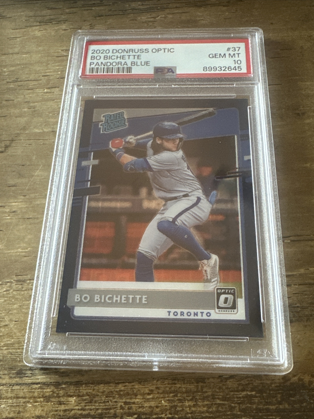 2020 DONRUSS Optic Bo Bichette PANDORA BLUE 16 /99 RATED ROOKIE PSA 10 GEM MINT