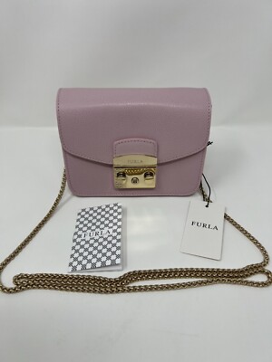 Furla Metropolis Mini Crossbody (Camelia) Cross Body Handbags
