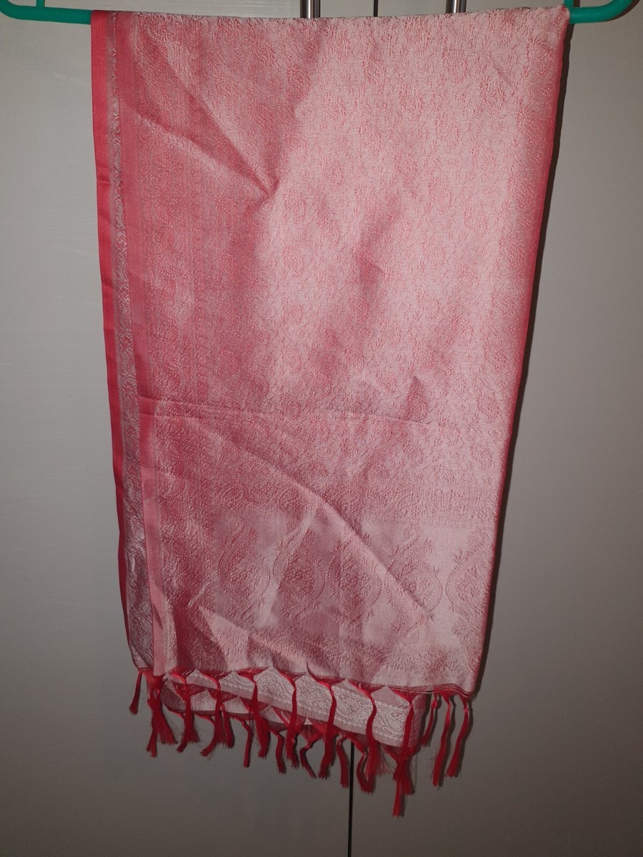 Beautiful shimmer chiffon style autumn colours tassle scarf wrap - Main Image