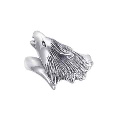 Bague Argent 925 Loup - Esprit Animal Totem - Beach Life Treasures