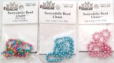 Hareline Senyodelic Bead Chain Eyes Medium Large 3 Colors Crabs Shrimps Clousers