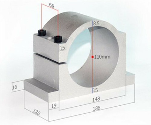 Mandrino 3.2KW ATC Spindle + 10 coni BT30 + Supporto alluminio - Foto 3 di 3
