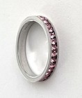 Channel Pink Crystal Eternity 3MM Stackable Band Bronzo Lusso Ring Size 9.25 — photo 2