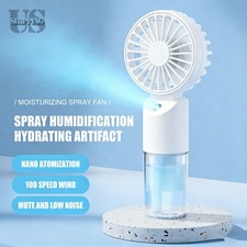 Portable Handheld Turbo Fan - 100 Gear High Speed w/Sprayer Rechargeable Mini