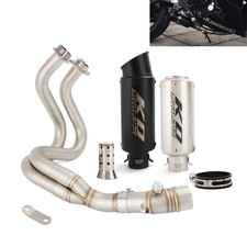 Exhaust System Front Pipe Muffler For Kawasaki ER6N ER6F Ninja Z650 2012-2023
