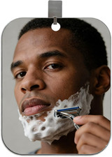 Shower Mirror Fogless for Shaving, 7X5 Inch Anti-Fog, Shatterproof Shower Mirror