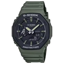 G-SHOCK GA-2110SU-3A Military Green Black Watch New/Unused No Customs Fees US