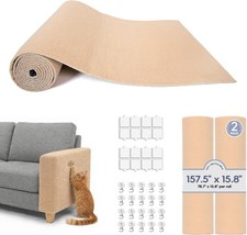 157.5" x 15.8" Cat Scratch Furniture Protector, Self-Adhesive Couch Protector...