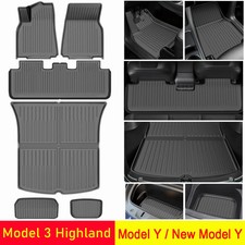 LOT All Weather Front Rear Trunk Mats Cargo Liner Doormats Front Rear Trunk Mats