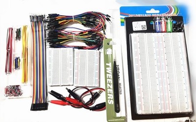 Solderless Breadboard 400 & 1660 Tie Points - 140Pcs Flexible U-Shape Jumper ...
