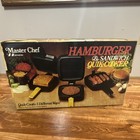 Vintage Master Chef Hamburger & Sandwich Quik-Cooker 750W 120V Toaster Grill — photo 1