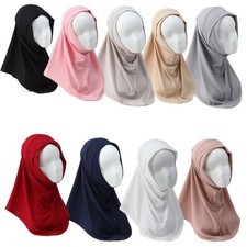 Muslim Women Headscarf Instant Full Cover Khimar Hijab Shawl Wrap Turban Scarf