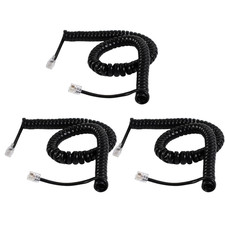 3PCS Phone Cord for Landline, 10 Ft Uncoiled/1.2 Ft Coiled Telephone Cord, Unive