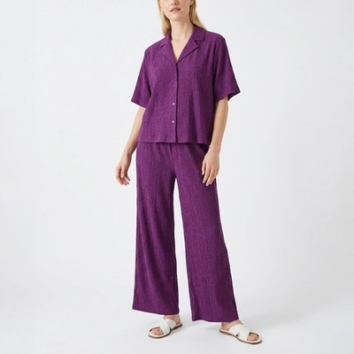 Eileen Fisher NWT Woven Plissé Wide-Leg Pant, 3 Colors, 2XS-3X