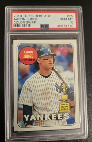 2018 Topps Heritage Aaron Judge Color Swap PSA 10 #25