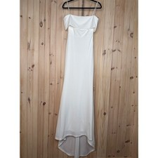 NWT Lulus Exceptional Romance White Off-the-Shoulder Mermaid Maxi Dress Bride M