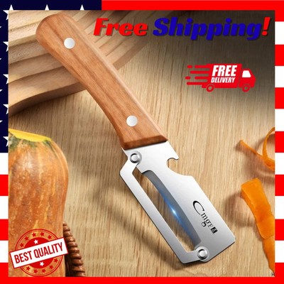 Wooden Multi Functional Vegetable Peeler for Kitchen Veggie Fruit Carrot Orange