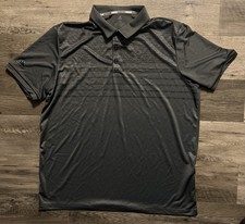 Adidas Gray/Black Golf Polo Short Sleeve Shirt Men  s XL
