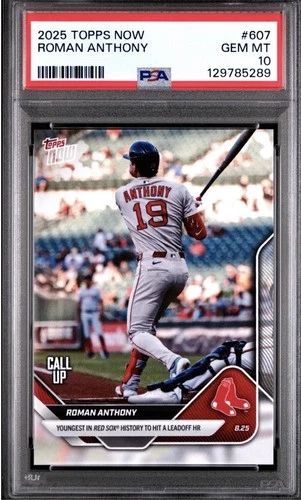 2025 Topps Now Roman Anthony #607 RC CALL-UP  PR /2453 PSA 10 GEM MT