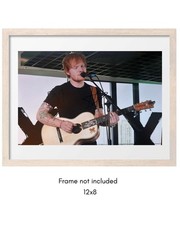 Ed Sheeran Hand Signed Photo A4 Verified + COA - World Music Star - PSA QO Card