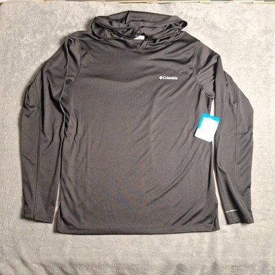 Columbia PFG Hoodie Shirt Zero Rules Omni-freeze AO3686 Black Size Large 