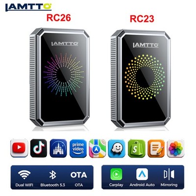 Lamtto Wireless CarPlay AI box Android Auto Adapter Converter Netflix,YouTube