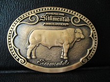 TONY LAMA Simmental Bull Cow Sire Belt Buckle Cattle Breed Series FIRST Ed