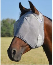 Cashel Crusader Standard Fly Mask Size Yearling/Large Pony, Color Grey
